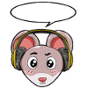 Mouse with headphones