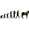 Evolution Reiterin Pferd