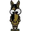 paard dier gezicht grappige cartoon paard