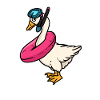 Sommer Gans Schwimmbad
