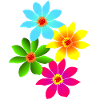 fiori colorati, fiori, bouquet colorato di fiori
