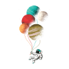 Astronaut with balloons.