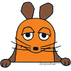 The mouse peeks out
