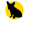 french bulldog and moon