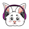 Rabbit with headphones