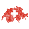Schweiz skitsere schweiziske flag skiferie alper
