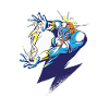 Zeus lightning motif deity