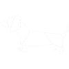 Dachshund Origami wire-haired Dachshund
