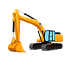 Gelber Bagger