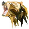 Polygon grizzly bear