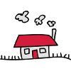 Kinderzeichnungen: Wohnhaus