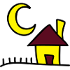Kinderzeichnungen: Nachthaus