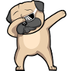 Dabbing Dog Pug gift