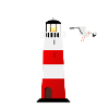 Lighthouse and seagull