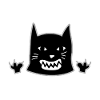 Scary Cat in black