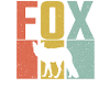 Fox Silhouette Retro Grunge