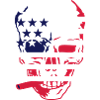 american flag head