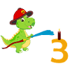Fire Department Dino 3 birthday