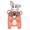 ours cool et lapin mignon