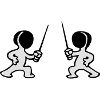 fencer fencing fun drawing