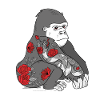 Gorilla - body art design