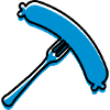 Fork with bratwurst