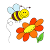Bee with flower