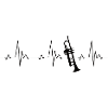 Trumpet heartbeat frequency pulse ECG