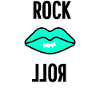Rock n roll lips blue