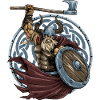 Viking warrior ax beard