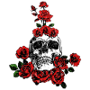 Tête de mort Roses Plante Amour