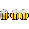 3 Biergläser