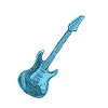 Blue electric guitar, guitar