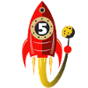 5 years birthday rocket gift