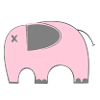 Éléphant rose
