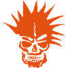death head punk hairstyle