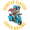 Motorroller classic Skelett