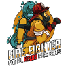 Feuerwehr Superheld Statement Sprüche Geschenkidee