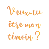 Veux-tu être mon témoin ?