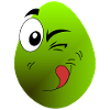 Egg laughs, delicious