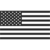 USA flag black white