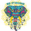 Buntes Mandala Elefant
