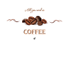 Coffee beans motif with inscription