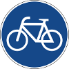 Road sign bicycle