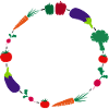 Vegetable wreath circle