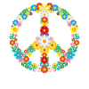 Peace Sign Flowers 60s Peace