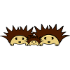 Cute Hedgehog Family