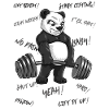 Panda dødløft træning motivation mand gave