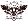 Moth Skull Schaedel Insect Tattoo Butterfly B