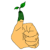 pouce vert et végétalien
